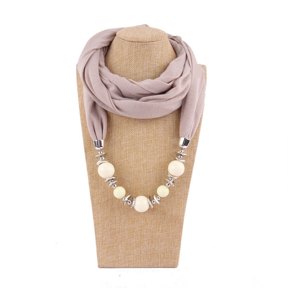 Infinity Scarf Knit - Nuevo Collar de Chifón con Cuentas,