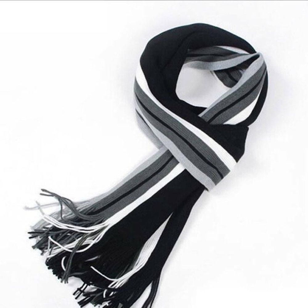 Bufanda de cachemira a rayas p - Muffler Men Wool reseña y precio