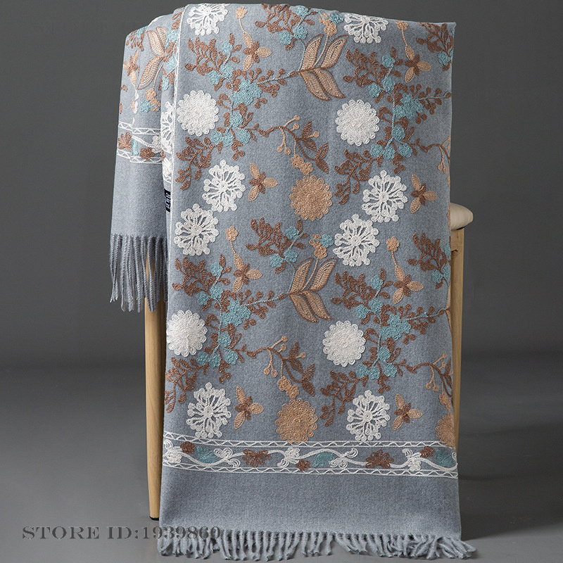 Bufanda de cachemira para muje - Woven Scarf Blanket reseña y precio