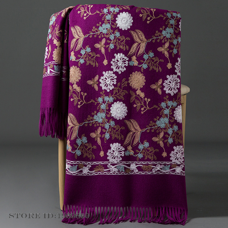 Bufanda de cachemira para muje - Woven Scarf Blanket reseña y precio