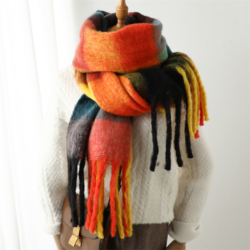 Nuevo Bufanda de Cuadros para  - Muffler Men Wool reseña y precio